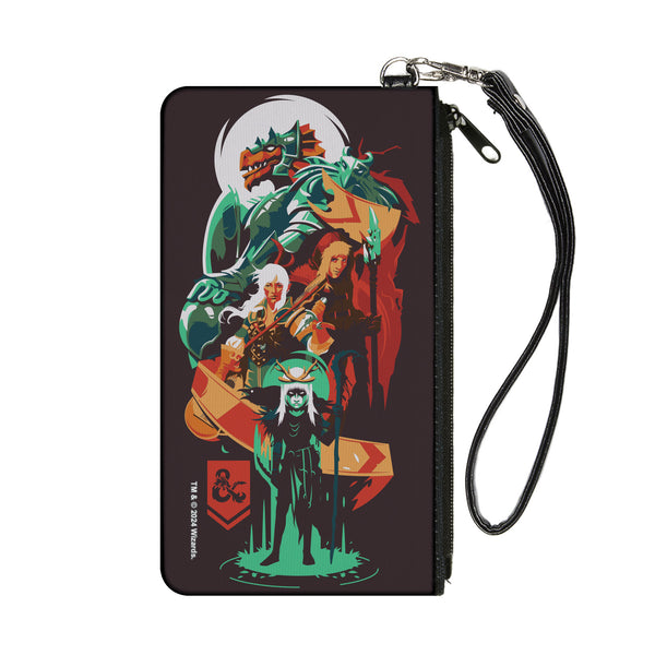Buckle-Down Canvas Zipper Wallet - SMALL - Dungeons and Dragons Character Collage Brown/Multi Color