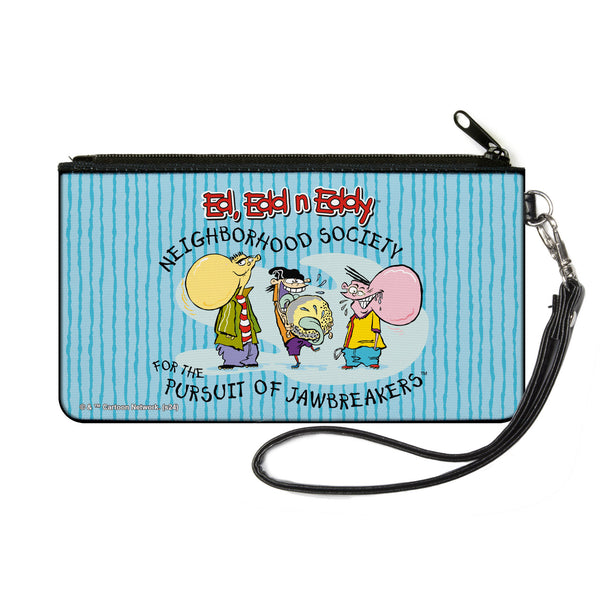 Buckle-Down Canvas Zipper Wallet - SMALL - ED EDD N EDDY JAWBREAKERS Pose and Title Logo Blues