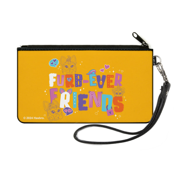 Buckle-Down Canvas Zipper Wallet - SMALL - Furby FURB-EVER FRIENDS Group Pose Orange/Multi Color