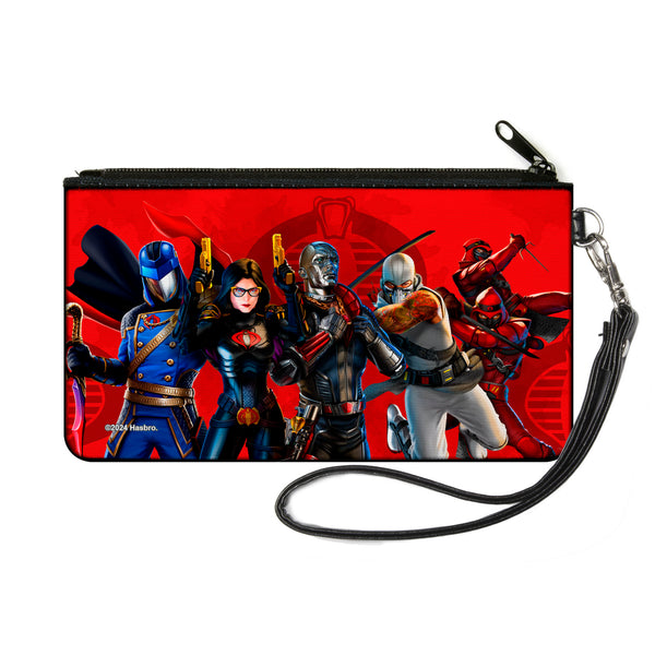 Buckle-Down Canvas Zipper Wallet - SMALL - GI Joe COBRA Agents Group Pose and Logo Reds