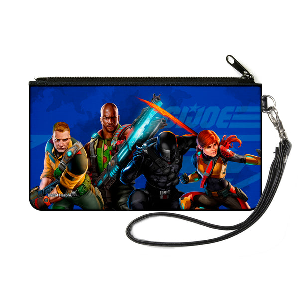 Buckle-Down Canvas Zipper Wallet - SMALL - GI Joe Unit Agents Group Pose and Logo Blues