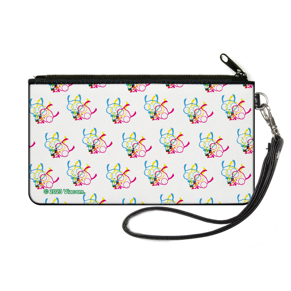 Buckle-Down Canvas Zipper Wallet - SMALL - Invader Zim Triple GIR Pose Stack White/Multi Color