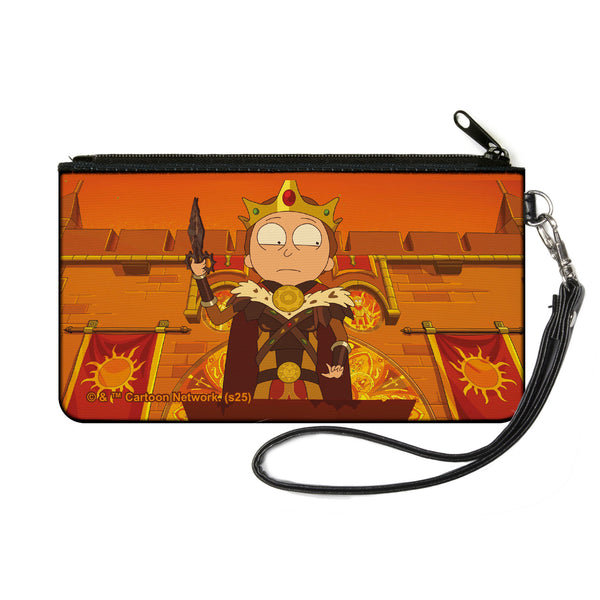 Buckle-Down Canvas Zipper Wallet - SMALL - Rick and Morty King Mortaniel Sword Scene