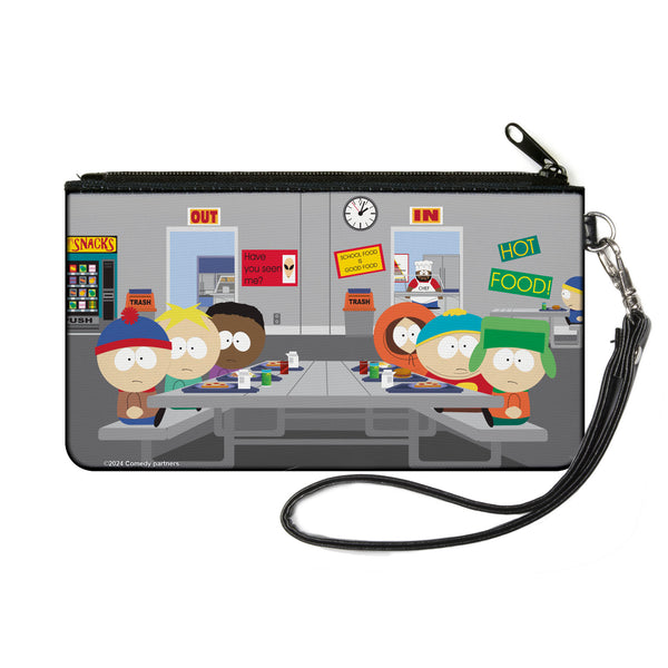Buckle-Down Canvas Zipper Wallet - SMALL - South Park Boys Group Cafeteria Table Scene