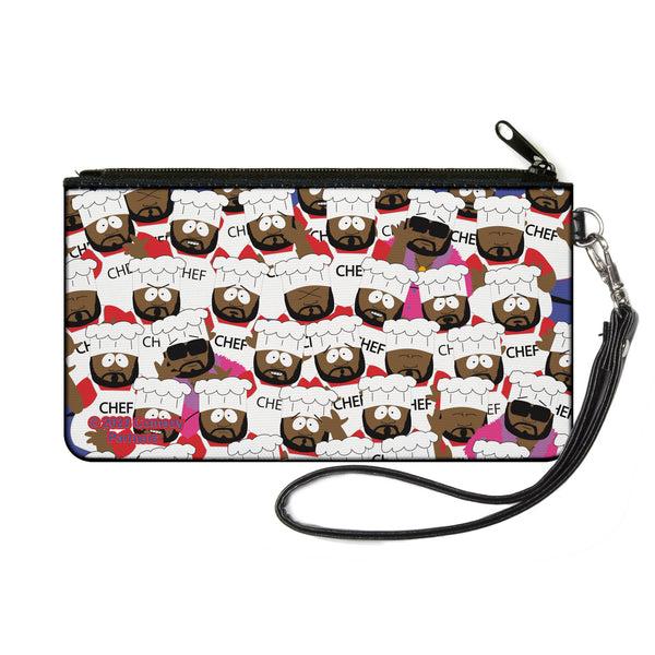 Buckle-Down Canvas Zipper Wallet - SMALL - South Park Chef Expressions Stacked