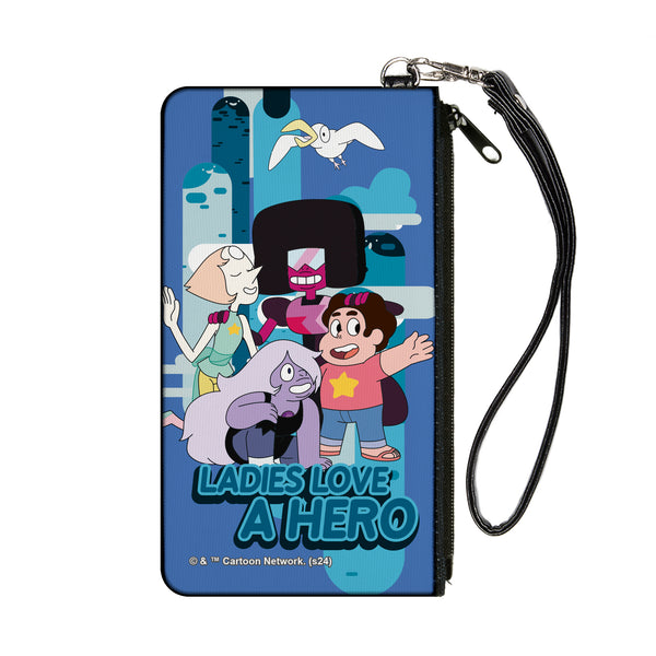 Buckle-Down Canvas Zipper Wallet - SMALL - Steven Universe LADIES LOVE A HERO Group Pose Blues