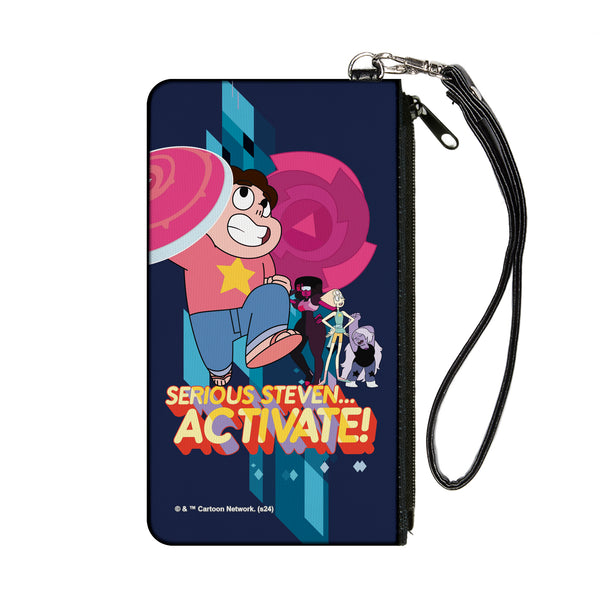 Buckle-Down Canvas Zipper Wallet - SMALL - Steven Universe SERIOUS STEVEN…ACTIVATE Group Pose Blues