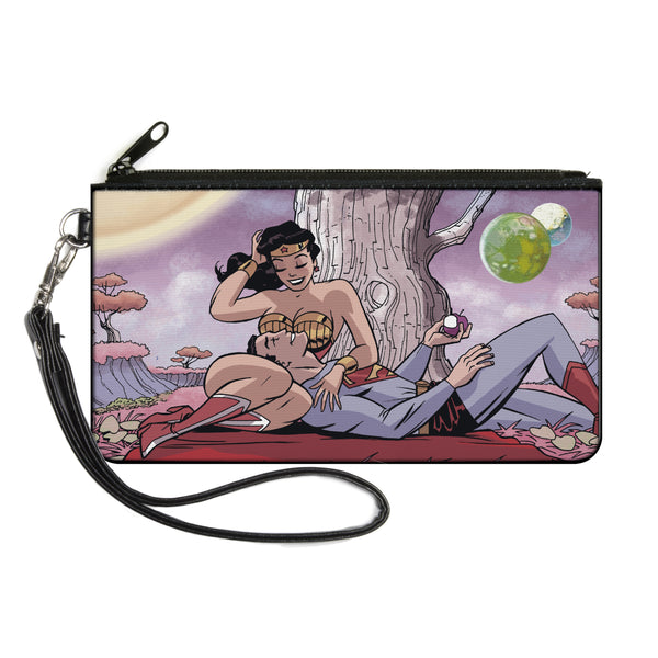 Buckle-Down Canvas Zipper Wallet - SMALL - Superman/Wonder Woman Issue #14 Sitting Under Tree Variant Cover Pose