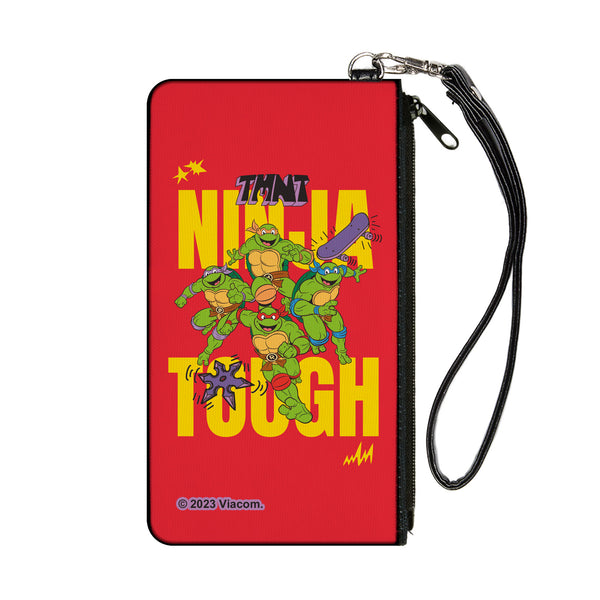 Buckle-Down Canvas Zipper Wallet - SMALL - Teenage Mutant Ninja Turtles NINJA TOUGH Group Pose Red/Yellow