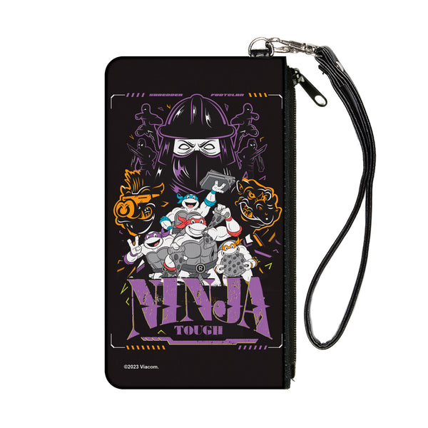 Buckle-Down Canvas Zipper Wallet - SMALL - Teenage Mutant Ninja Turtles NINJA TOUGH Group Pose and Enemies Black/Multi Color