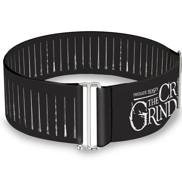 Buckle-Down Cinch Waist Belt - FANTASTIC BEASTS THE CRIMES OF GRINDELWALD 10-Wands Charcoal White