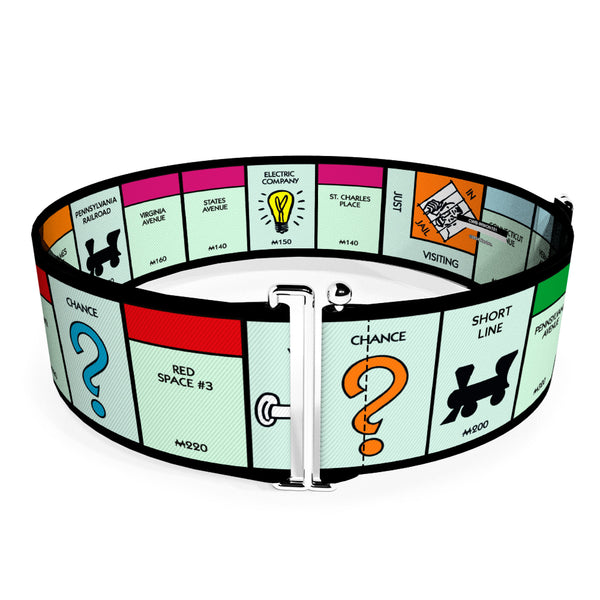 Buckle-Down Cinch Waist Belt - Monopoly Game Board Space Blocks