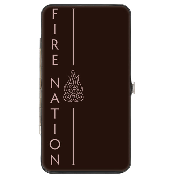 Buckle-Down Hinged Wallet - Avatar Last Airbender FIRE NATION Castle And Icon Black/Pinks