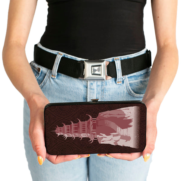 Buckle-Down Hinged Wallet - Avatar Last Airbender FIRE NATION Castle And Icon Black/Pinks