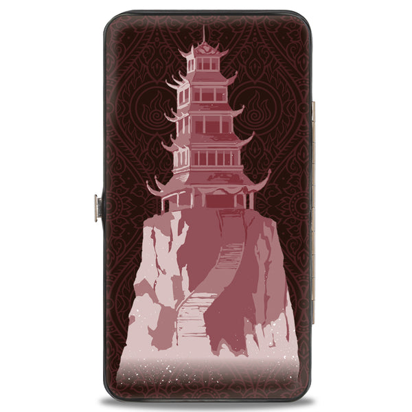 Buckle-Down Hinged Wallet - Avatar Last Airbender FIRE NATION Castle and Icon Black/Pinks