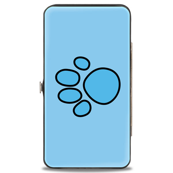 Buckle-Down Hinged Wallet - Blue's Clues Blue Face + Paw Print Blues