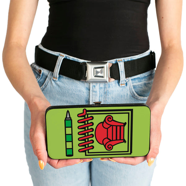 Buckle-Down Hinged Wallet - Blue's Clues Steve's Handy Dandy Notebook Thinking Chair + Stripes Paw Greens Red Blue