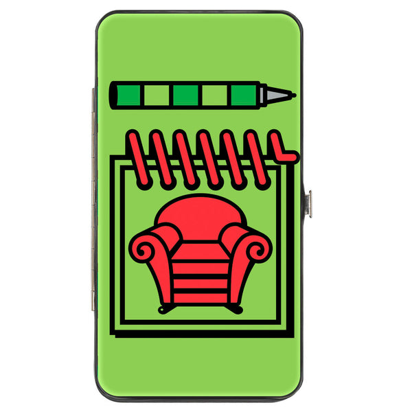 Buckle-Down Hinged Wallet - Blue's Clues Steve's Handy Dandy Notebook Thinking Chair + Stripes Paw Greens Red Blue