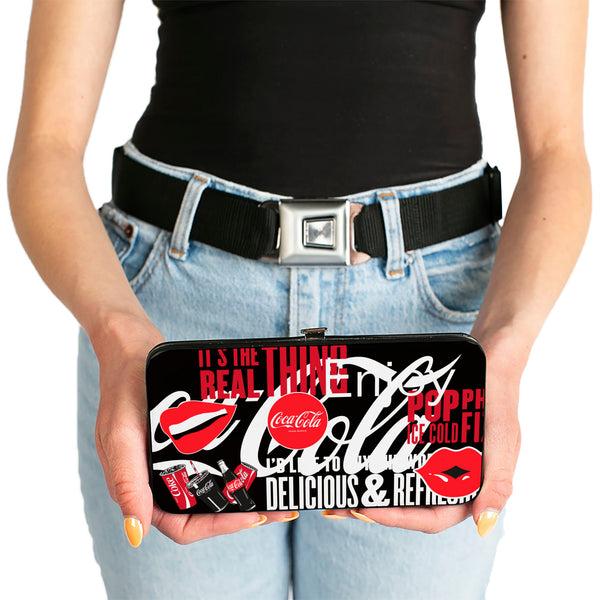 Buckle-Down Hinged Wallet - Coca-Cola IT'S THE REAL THING Collage Black/Red/White
