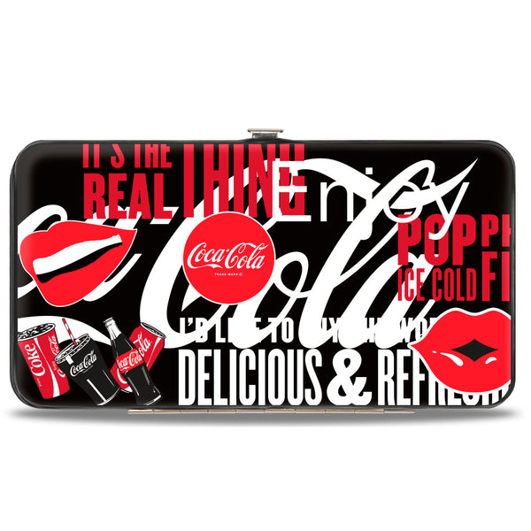 Buckle-Down Hinged Wallet - Coca-Cola IT'S THE REAL THING Collage Black/Red/White