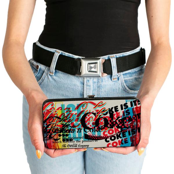 Buckle-Down Hinged Wallet - COKE IS IT Pop Art Collage Multi Color