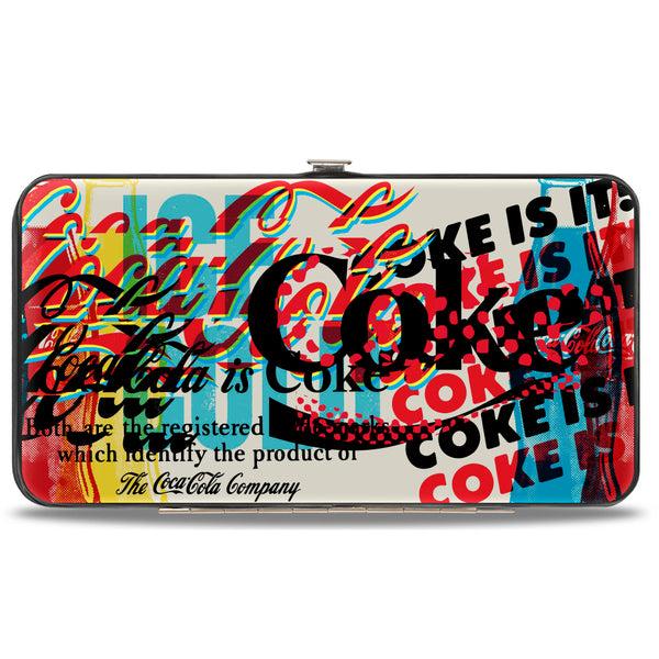 Buckle-Down Hinged Wallet - COKE IS IT Pop Art Collage Multi Color