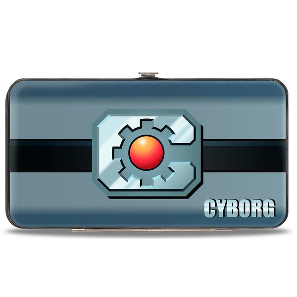 Buckle-Down Hinged Wallet - CYBORG Icon Stripe Grays Black Red