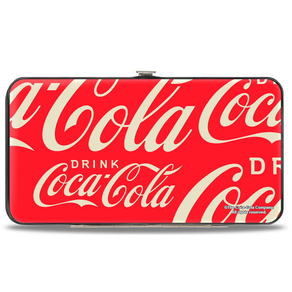 Buckle-Down Hinged Wallet - DRINK COCA-COLA Close-Up Red/White