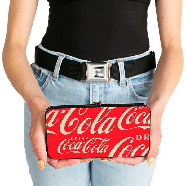 Buckle-Down Hinged Wallet - DRINK COCA-COLA Close-Up Red/White