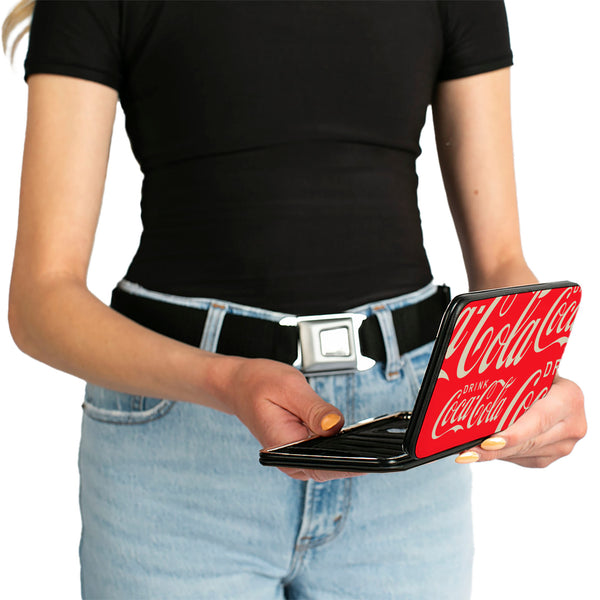 Buckle-Down Hinged Wallet - DRINK COCA-COLA Close-Up Red/White