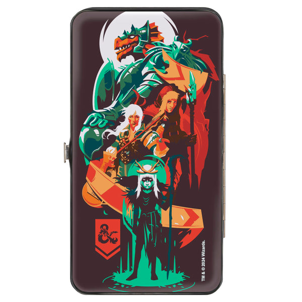 Buckle-Down Hinged Wallet - Dungeons And Dragons Character Collage Brown/Multi Color
