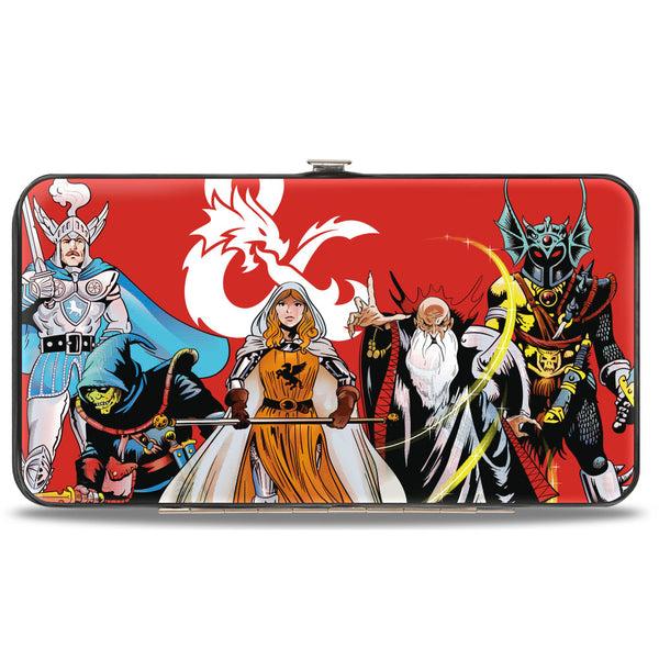 Buckle-Down Hinged Wallet - Dungeons and Dragons Group Pose and Ampersand Icon Red/White
