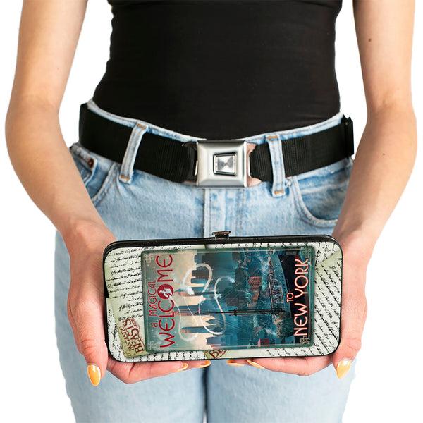 Buckle-Down Hinged Wallet - FANTASTIC BEAST AND WHERE TO FIND THEM Ship Post Card A MAGICAL WELCOME TO NEW YORK