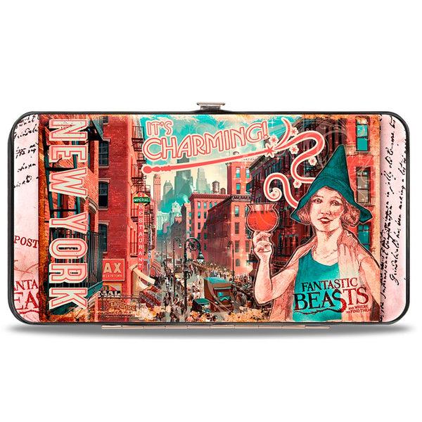 Buckle-Down Hinged Wallet - FANTASTIC BEASTS AND WHERE TO FIND THEM City Post Card NEW YORK IT'S CHARMING