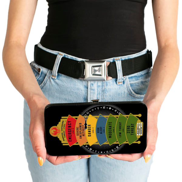 Buckle-Down Hinged Wallet - FANTASTIC BEASTS AND WHERE TO FIND THEM MAGICAL EXPOSURE THREAT LEVEL Meter Black White Multi Color