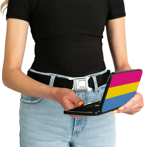 Buckle-Down Hinged Wallet - Flag Pansexual Pink Yellow Blue