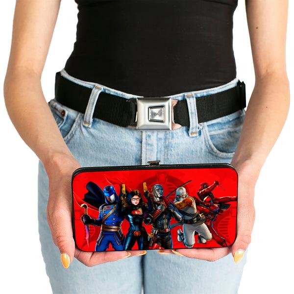 Buckle-Down Hinged Wallet - GI Joe COBRA Agents Group Pose And Logo Reds