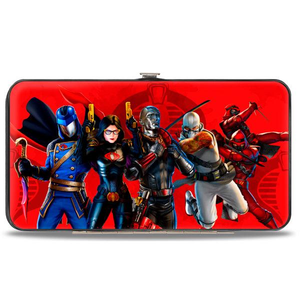 Buckle-Down Hinged Wallet - GI Joe COBRA Agents Group Pose and Logo Reds