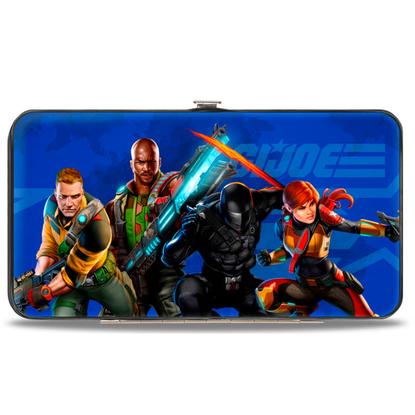 Buckle-Down Hinged Wallet - GI Joe Unit Agents Group Pose and Logo Blues