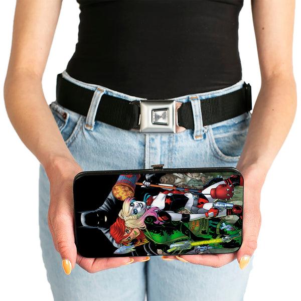 Buckle-Down Hinged Wallet - Harley Quinn Issue #3 Poison Ivy & Harley Quinn Cover Pose Batman Shadow