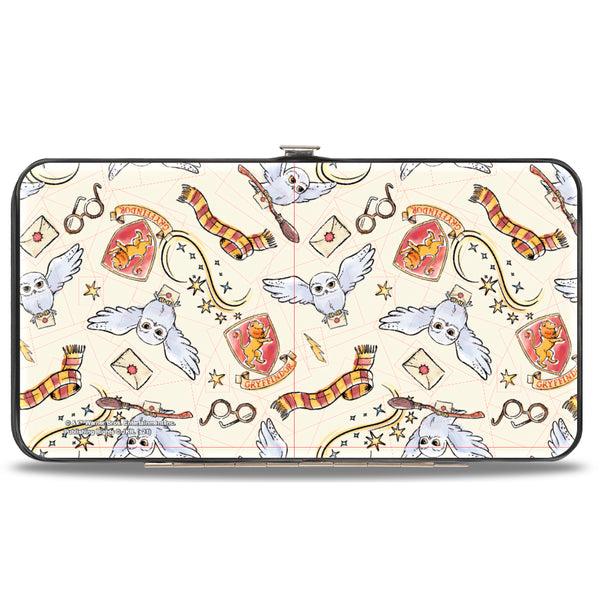 Buckle-Down Hinged Wallet - Harry Potter And Hedwig Vivid Scene And Icons Collage