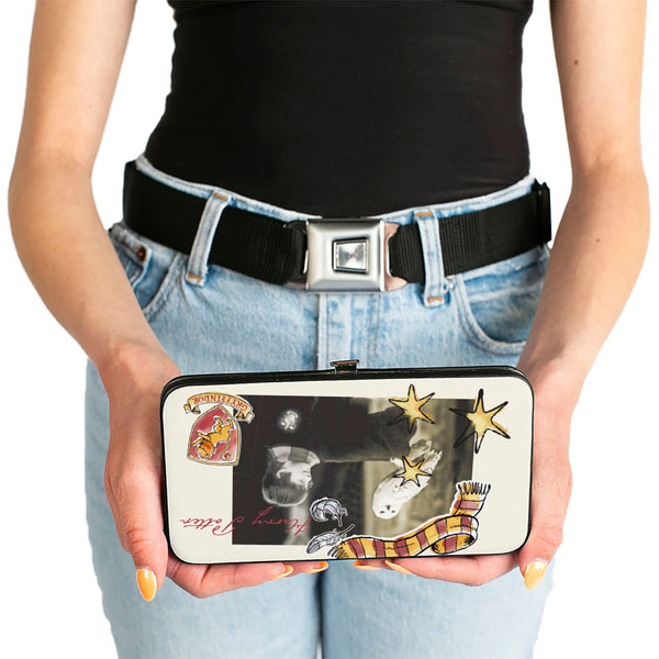 Buckle-Down Hinged Wallet - Harry Potter And Hedwig Vivid Scene And Icons Collage