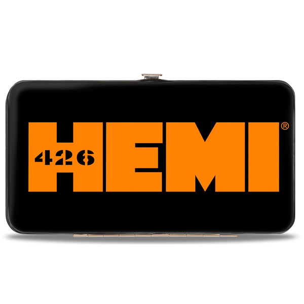 Buckle-Down Hinged Wallet - HEMI 426 Logo2 Black White Orange