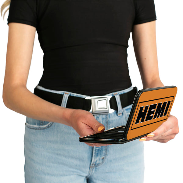 Buckle-Down Hinged Wallet - HEMI Bold2 Orange Black White Black