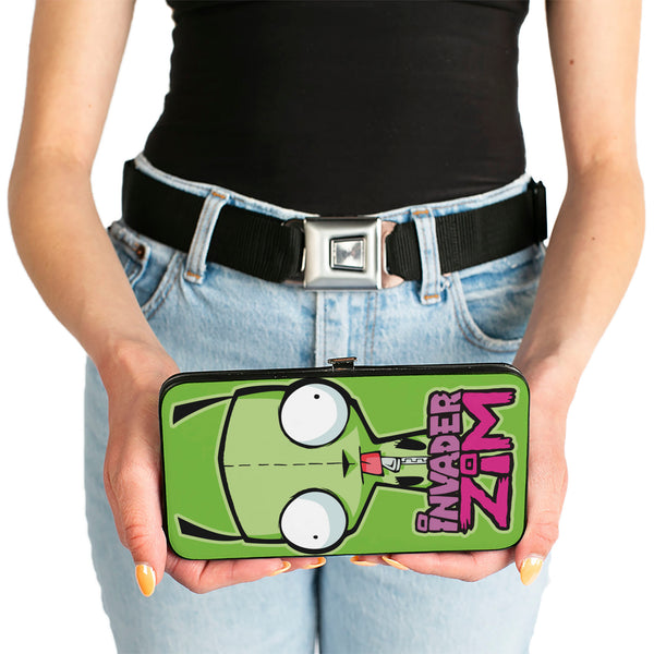 Buckle-Down Hinged Wallet - INVADER ZIM GIR Pose And Title Logo + GIR And Costume Pose Green
