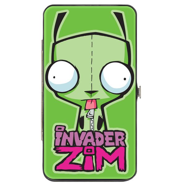 Buckle-Down Hinged Wallet - INVADER ZIM GIR Pose and Title Logo + GIR and Costume Pose Green