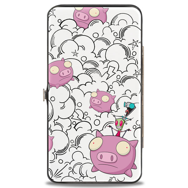 Buckle-Down Hinged Wallet - INVADER ZIM Zim & GIR And Piggy Doddles White/Black