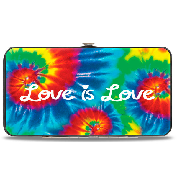 Buckle-Down Hinged Wallet - LOVE IS LOVE BD Tie Dye White
