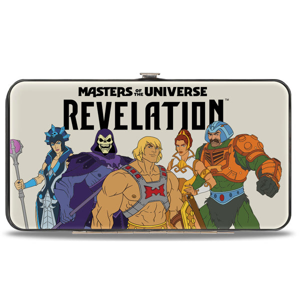 Buckle-Down Hinged Wallet - MASTERS OF THE UNIVERSE REVELATION Group Pose And Title Logo White/Black