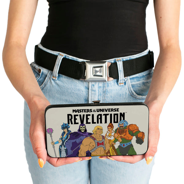 Buckle-Down Hinged Wallet - MASTERS OF THE UNIVERSE REVELATION Group Pose And Title Logo White/Black